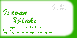 istvan ujlaki business card